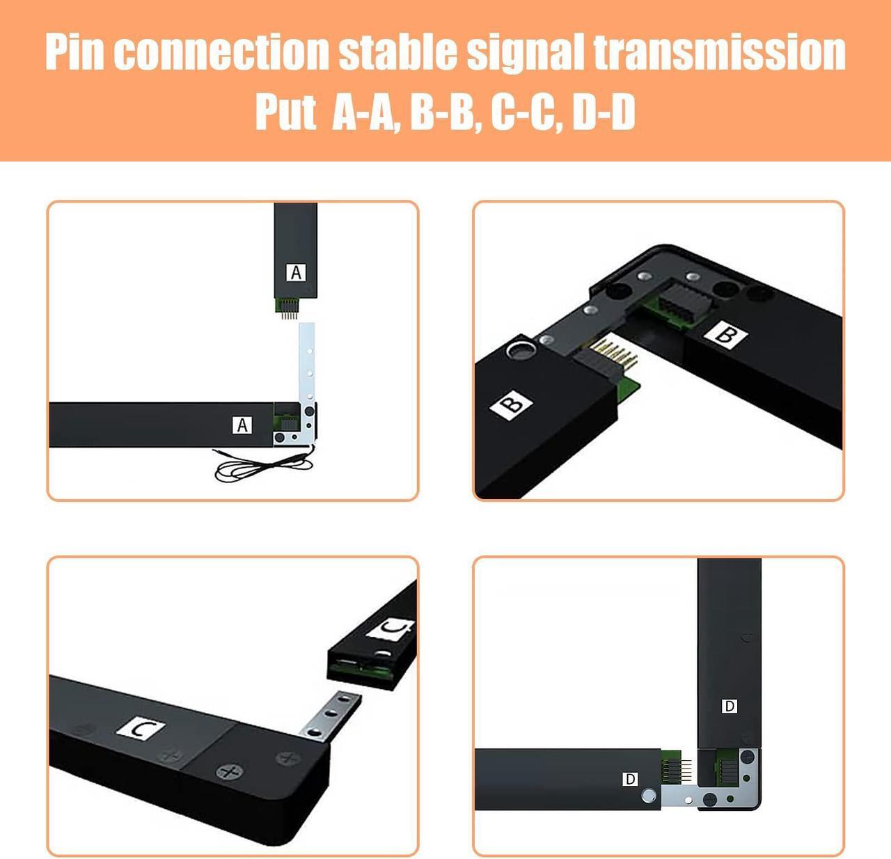 Alt view image 4 of 5 - Senisway 43 Inch Interactive 20 Points Multi-Touch Infrared Touch Screen Overlay, IR Touch Screen Panel, Infrared Touch Frame USB Free Driver HID Compatible