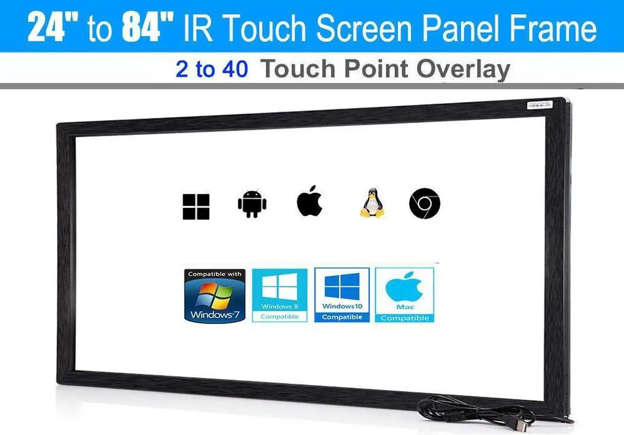 Alt view image 5 of 5 - Chengying 60 inch 10 Point Multi-Touch Infrared Touch Frame, ir Touch Panel, Infrared Touch Screen Overlay