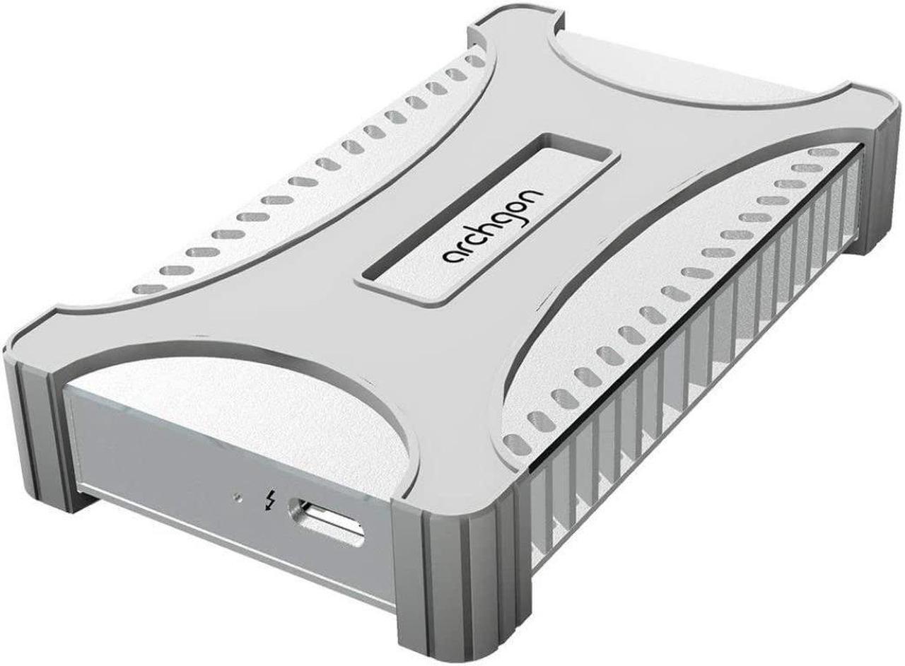Main image of archgon 1TB Thunderbolt 3 Aluminum External NVMe SSD Drive with Combo Thermal Pads and Silicone Protector Model X70 II (1TB, Silver)