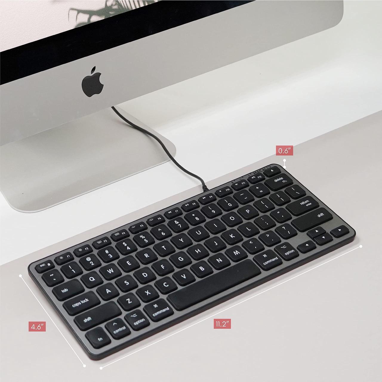 Alt view image 4 of 5 - Macally Backlit Compact Keyboard and a Wired Computer Mouse, Sleek and Clean