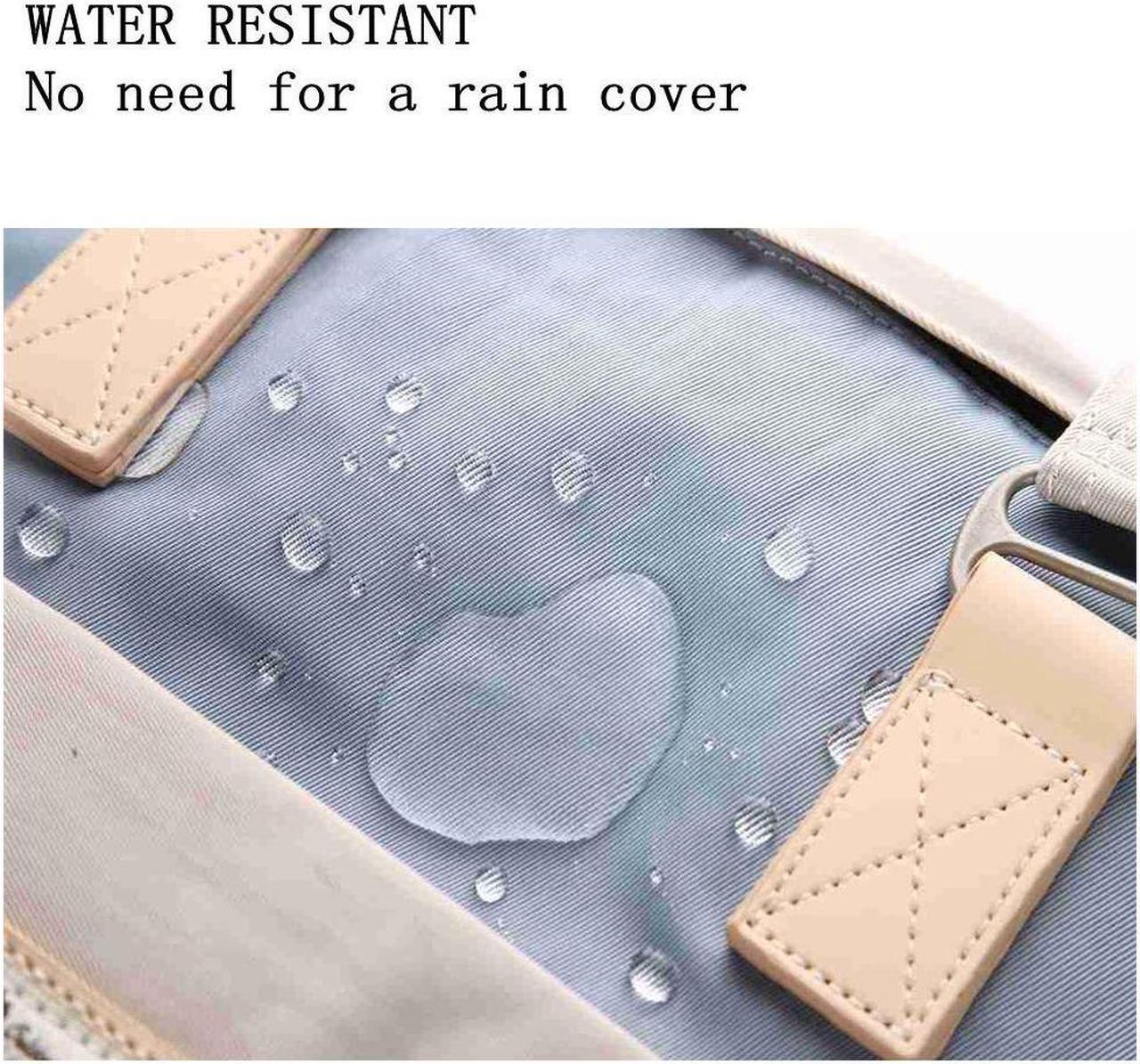 Alt view image 5 of 5 - Himawari Backpack/Travel Backpack for Women 14.9" College Vintage Waterproof Bag , Work Backpack for 14inch Laptop(HIM-30#Beige & blue)