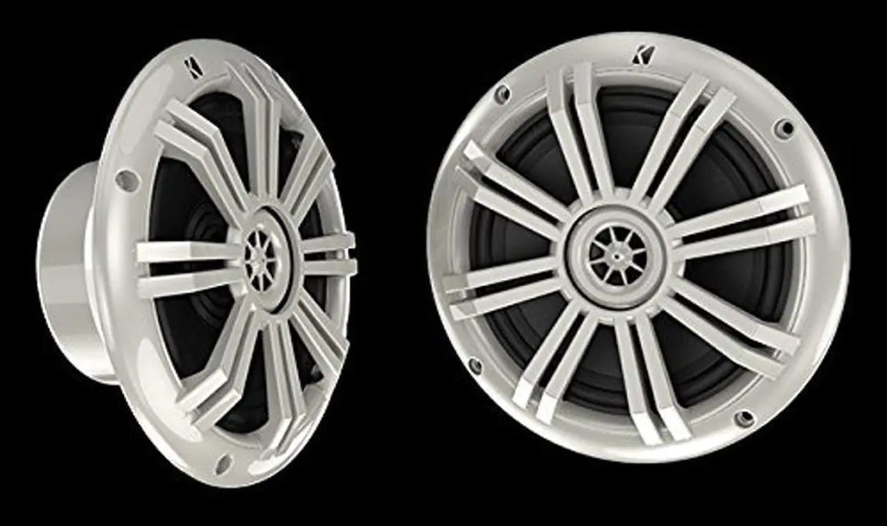 Alt view image 2 of 2 - KICKER White OEM Replacement Marine 6.5" 4 Ohm Coaxial Speakers
