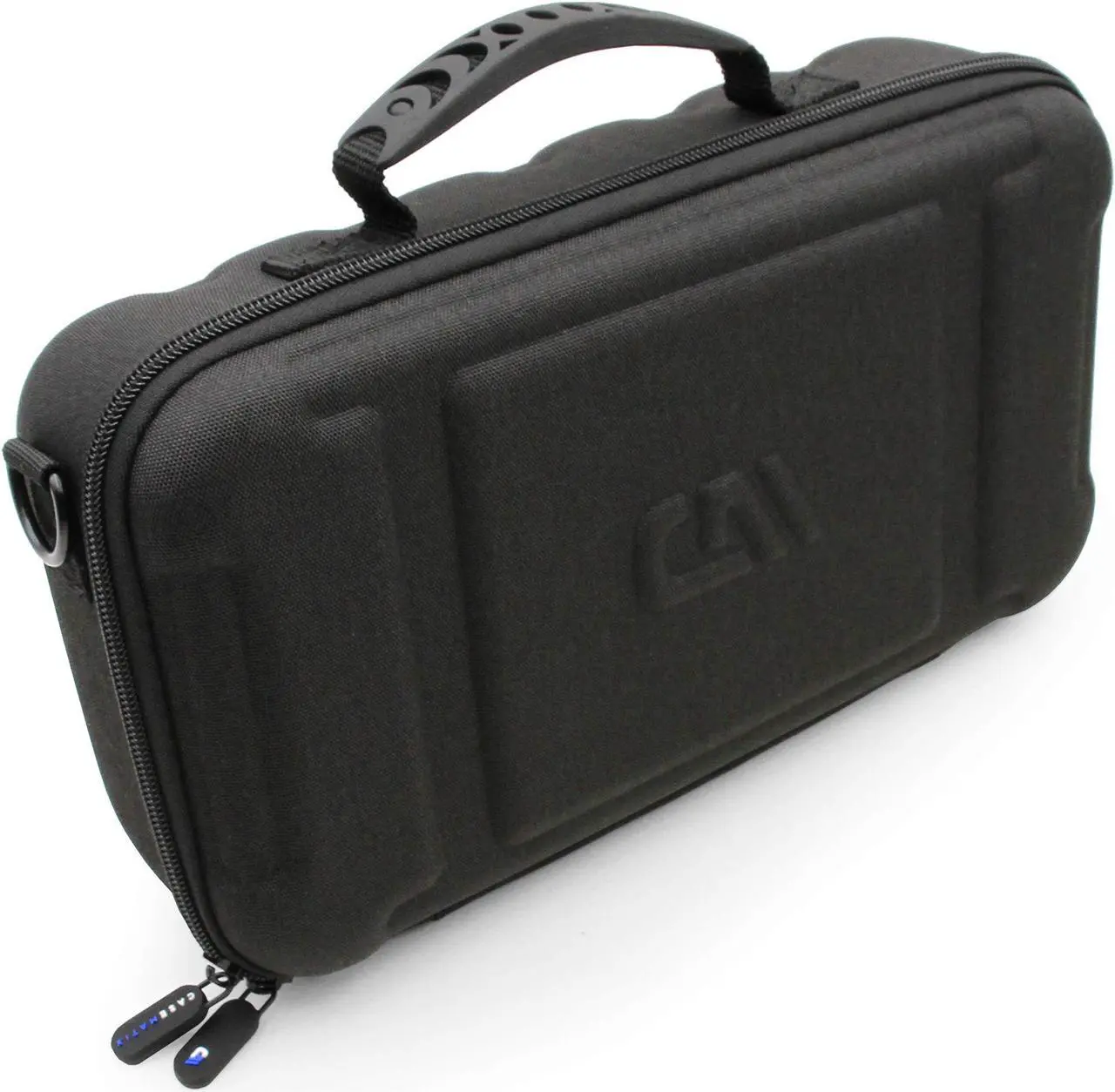 Alt view image 2 of 5 - CASEMATIX Travel Case Compatible with Audio-technica AT-SB727 Portable Turntable Sound Burger Vinyl Record Player - Includes Carry Case Only with Handle and Shoulder Strap, Black