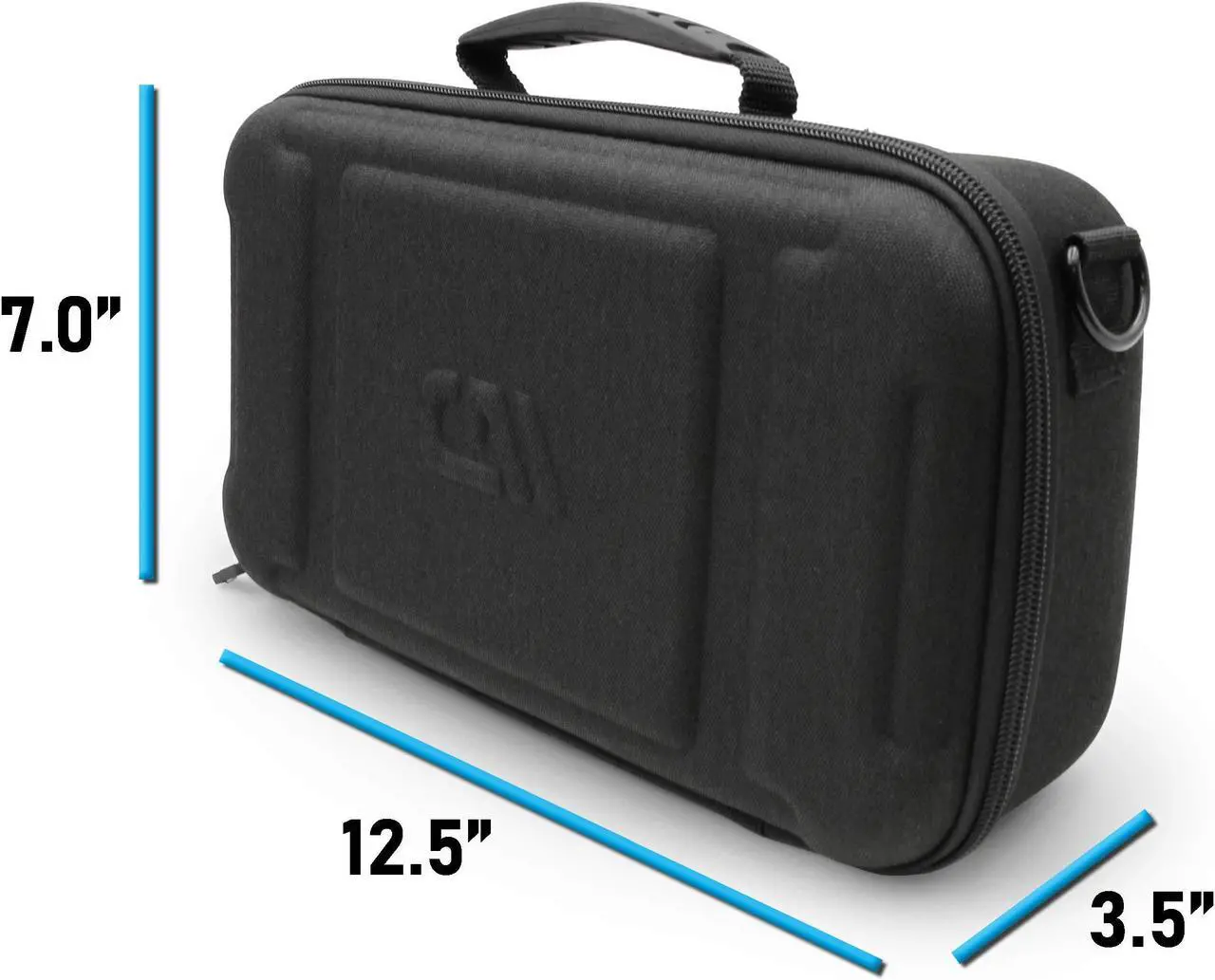 Alt view image 5 of 5 - CASEMATIX Travel Case Compatible with Audio-technica AT-SB727 Portable Turntable Sound Burger Vinyl Record Player - Includes Carry Case Only with Handle and Shoulder Strap, Black