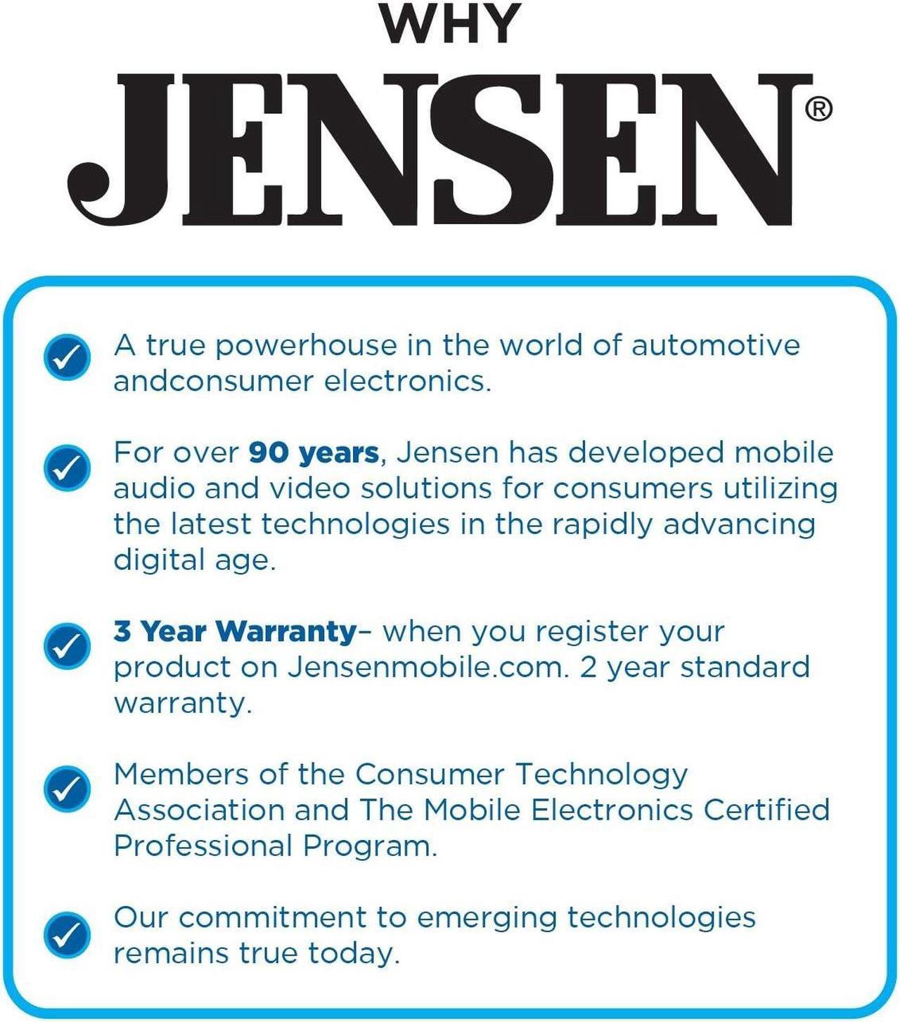 Alt view image 2 of 5 - Jensen JCR311 10 Character LCD Single DIN Car Stereo Radio CD Player Push to Talk Assistant Bluetooth Hands Free Calling & Music Streaming AM/FM Radio USB Playback & Charging