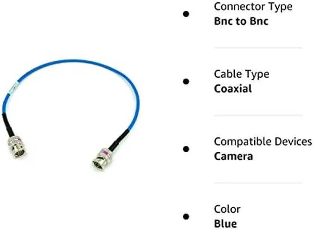 Alt view image 4 of 4 - AV-Cables 12G 4K HD SDI BNC - BNC Cable Belden 4855R Mini RG59 (1.0ft, Blue)