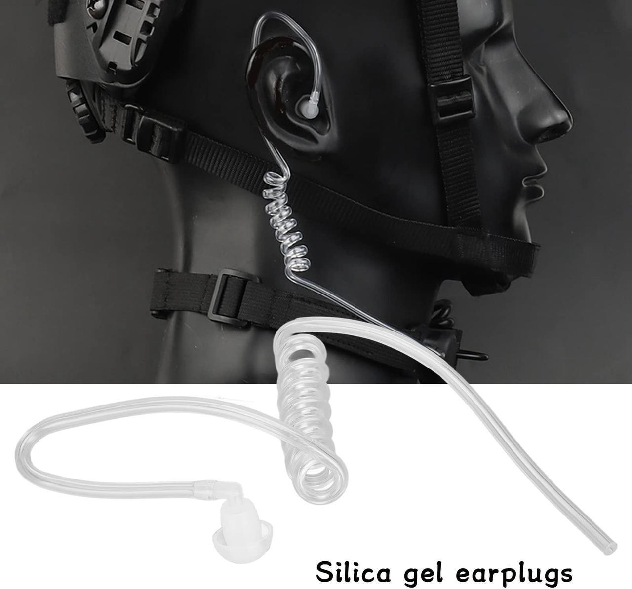Alt view image 2 of 5 - Throat Microphone,Noise Reduction Tactical MIC Neck Headphone Microphone, Adjustable Detachable 7.1mm Military Mic Earpiece,Support External PTT Walkie Talkie
