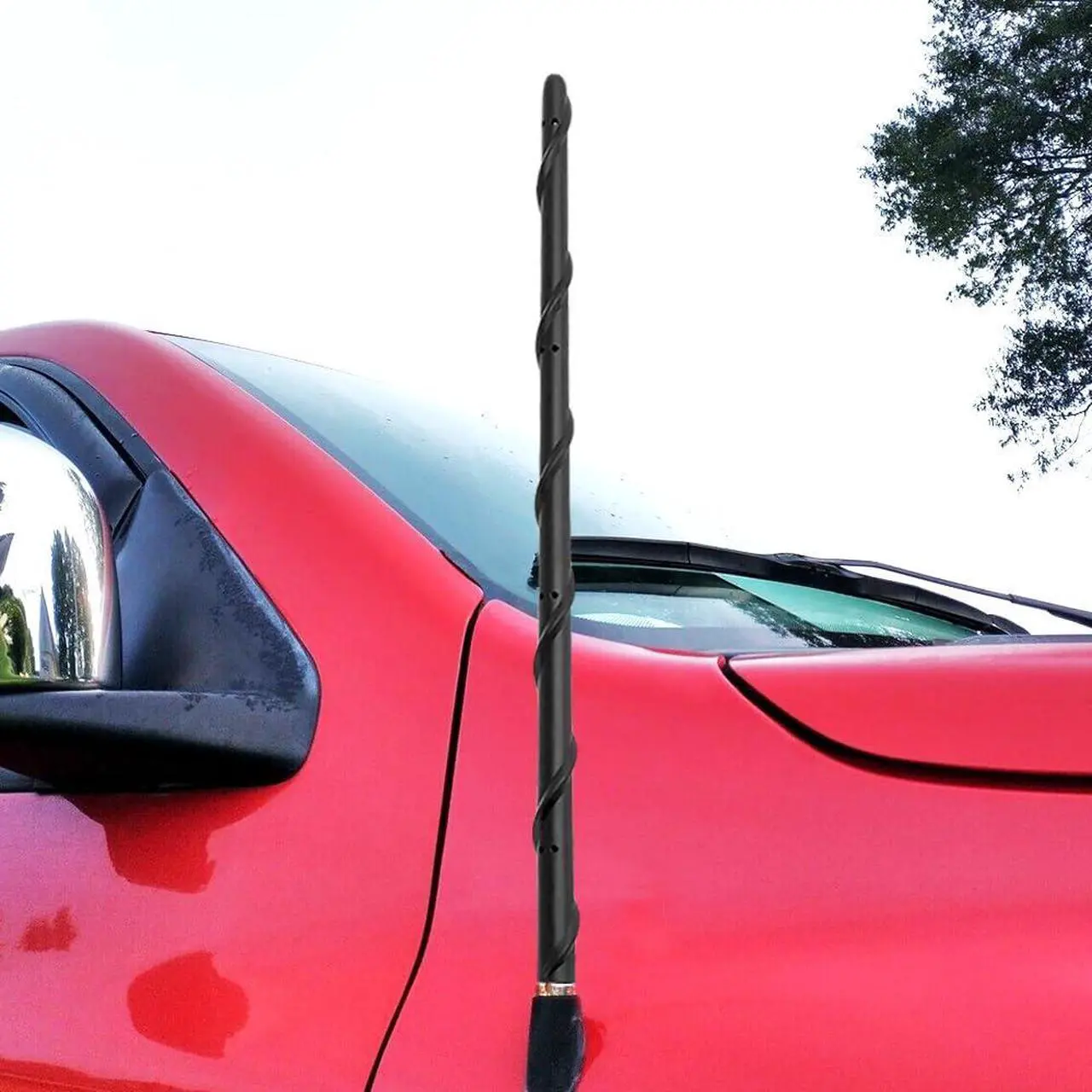 Alt view image 4 of 5 - KSaAuto 16 Inch Antenna for 2009-2024 Dodge RAM 1500 2500 3500 Classic Warlock, Dodge RAM 1500 Accessories, Flexible Spiral Rubber Car Truck RAM Antenna Replacement Upgrade for FM AM Radio Reception