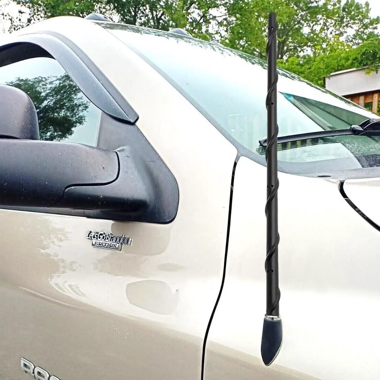 Alt view image 5 of 5 - KSaAuto 16 Inch Antenna for 2009-2024 Dodge RAM 1500 2500 3500 Classic Warlock, Dodge RAM 1500 Accessories, Flexible Spiral Rubber Car Truck RAM Antenna Replacement Upgrade for FM AM Radio Reception