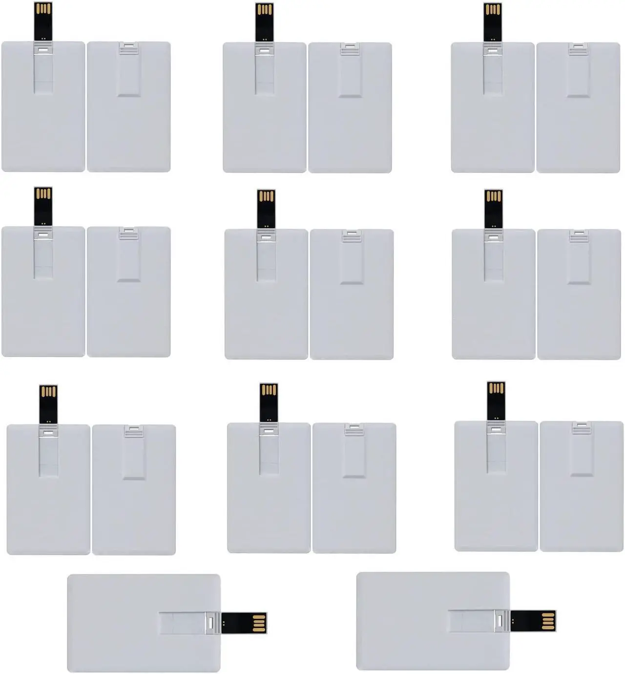 Main image of lcwamy 1GB USB Flash Drive 100 Pack Credit Card USB Card USB Drive 1GB Thumb Drive 100 Pack 1GB Card Shape Flash Drive 100 Pack Pen Drive USB Drive Bulk (White, No Logo)