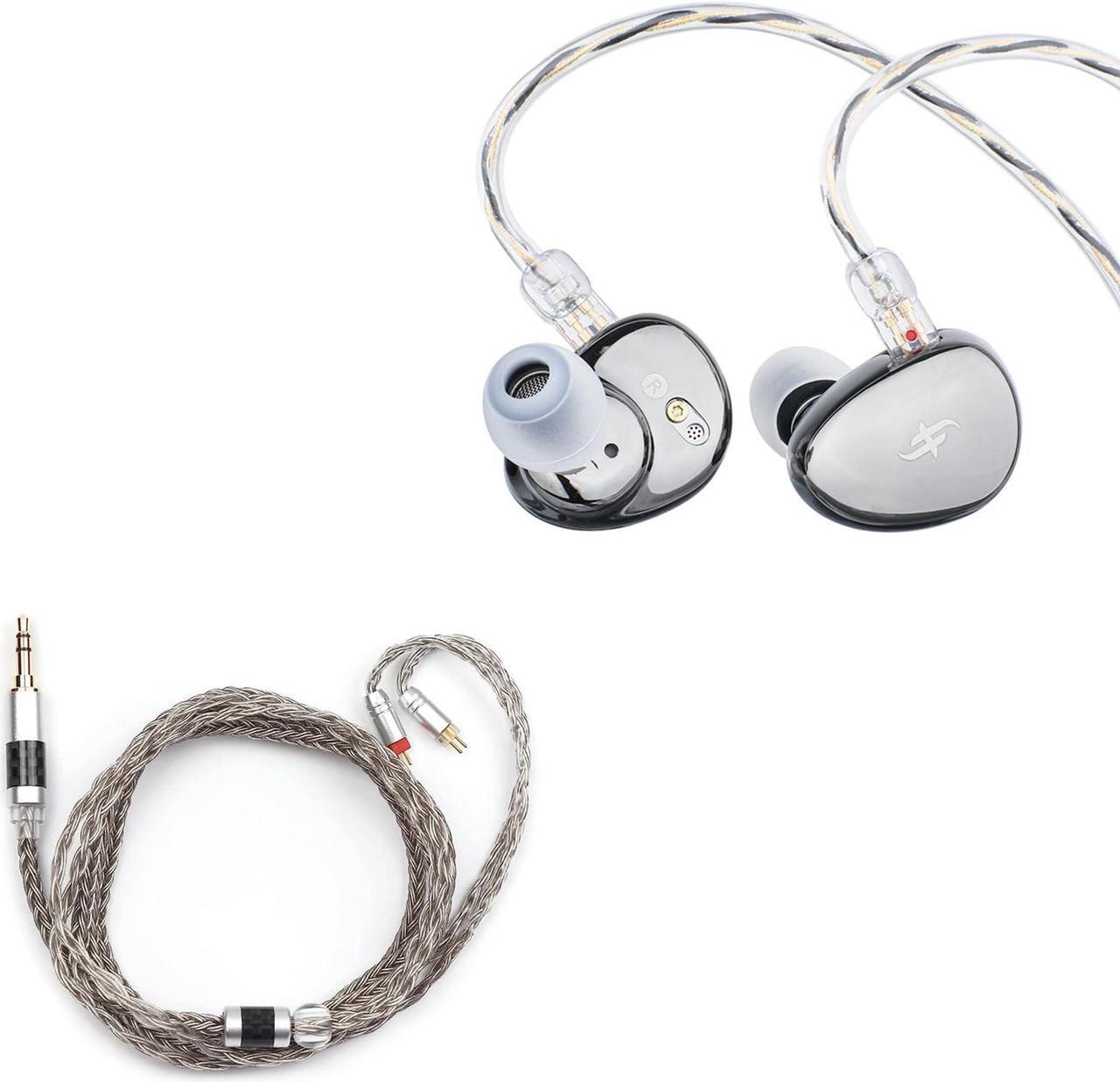 Main image of Linsoul SIMGOT EA500 LM in Ear Monitor + Tripowin Zonie 16 Core Silver Plated IEM Cable(2pin-0.78mm, 3.5mm, Grey)