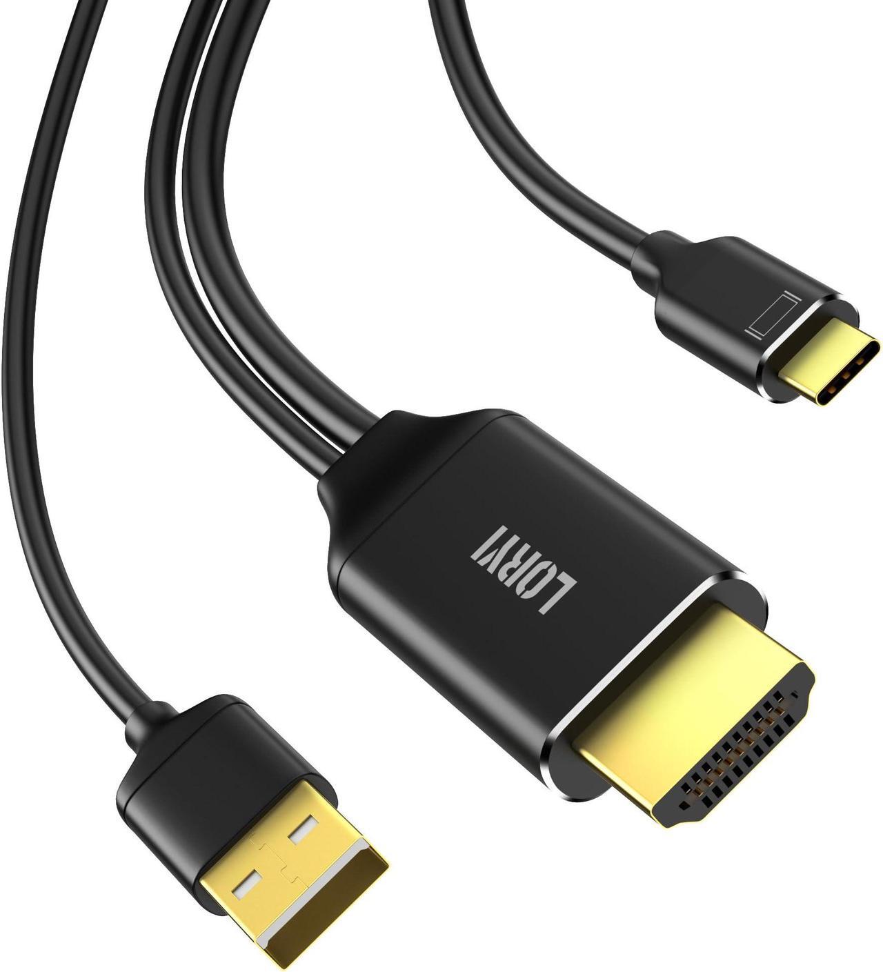 Main image of HDMI to USB-C Cable, Xreal Air AR 4K@60Hz 6.6ft HDMI to Type-C, HDMI 2.0, USB Powered, HDMI to USB-C Adapter, Compatible for Mobile Monitor,Nreal Air, Xreal Air AR, Rokid Air, Switch, Steam Deck
