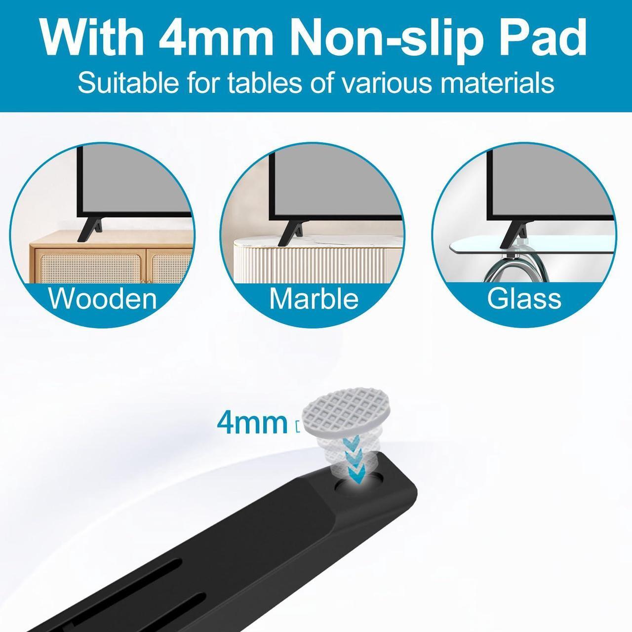 Alt view image 5 of 5 - TV Stand for LG TV Legs, Only for LG 75" 82" 86" TV Models We Listed, for 75UK6500 75UK6570 75UM7570 75UN6955 75UN7370 82UM7570 82UM8070 82UN8570 86UK6500 86UK6570 86UM8070 86UN8570 with Screws