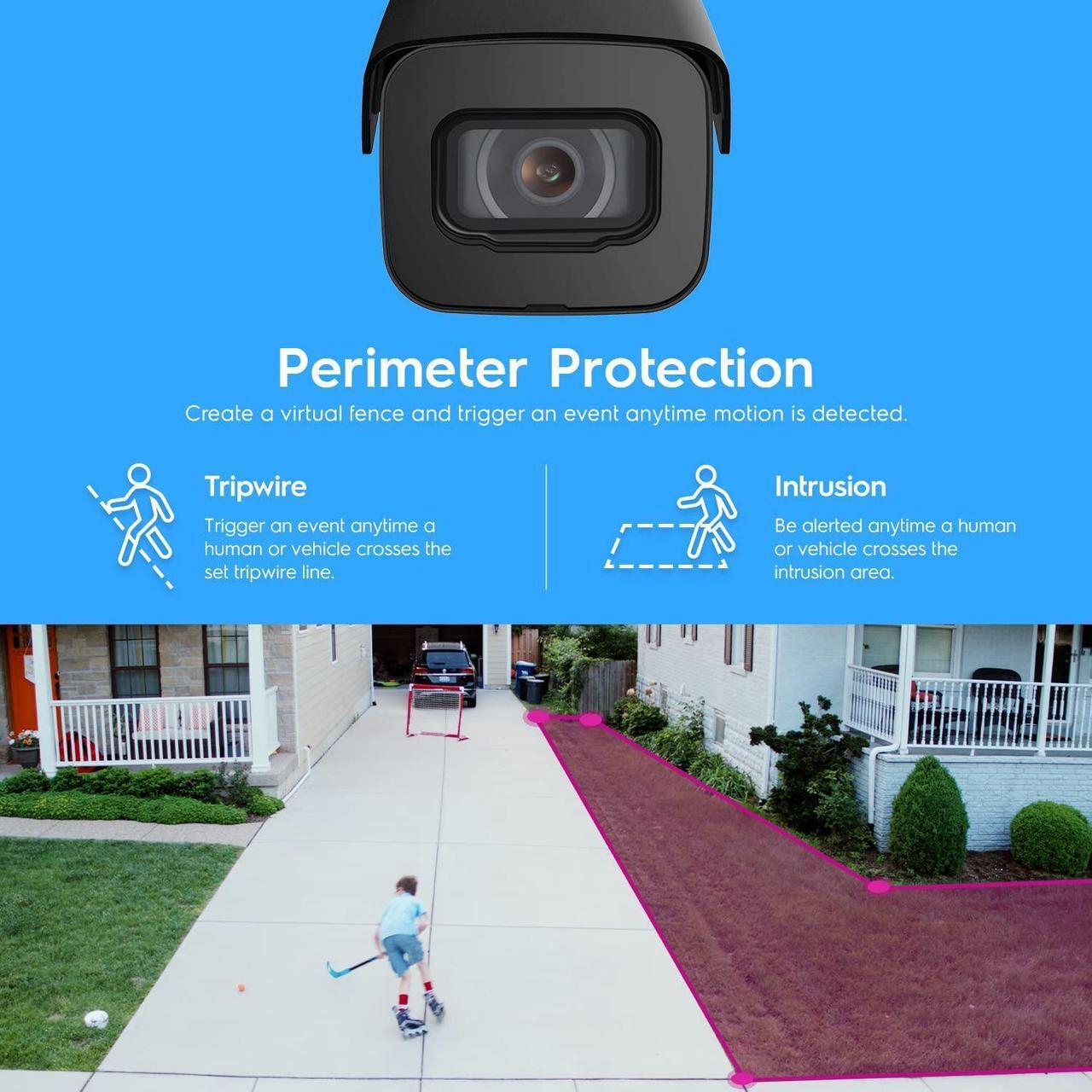 Alt view image 3 of 5 - Amcrest 2-Pack UltraHD 4K (8MP) Bullet POE IP Camera, 3840x2160, 98ft NightVision, 2.8mm Lens, IP67 Weatherproof, 105deg FOV, Supports up to 256GB MicroSD Recording, Black (2PACK-IP8M-2496EB-V2)