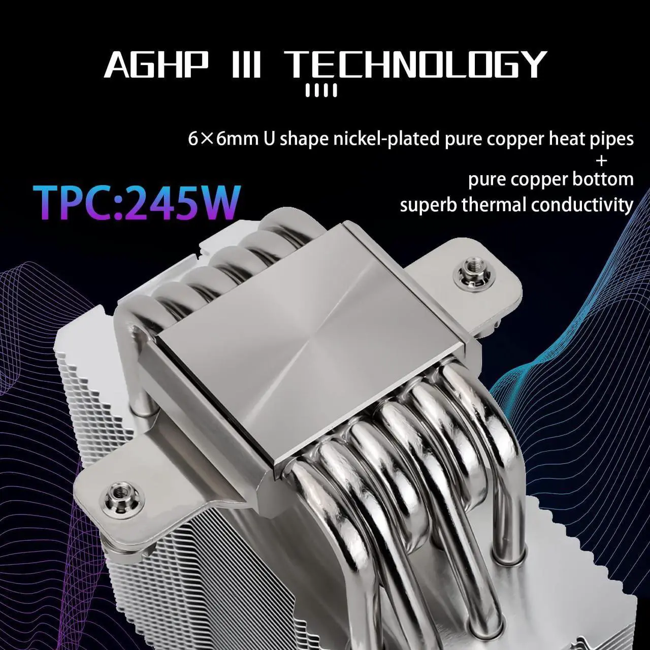 Alt view image 2 of 5 - Thermalright BA120 ARGB CPU Air Cooler, 6 Heat Pipes, TL-C12CG-S PWM Quiet Fan CPU Cooler with S-FDB Bearing, for AMD AM4/AM5 Intel LGA1700/1150/1151/1200