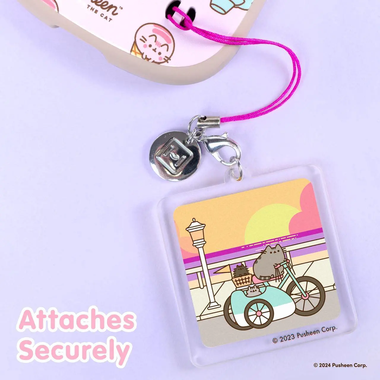Alt view image 5 of 5 - Pusheen & Stormy AirPods Pro Case + Pusheen Summer Charm Keychain