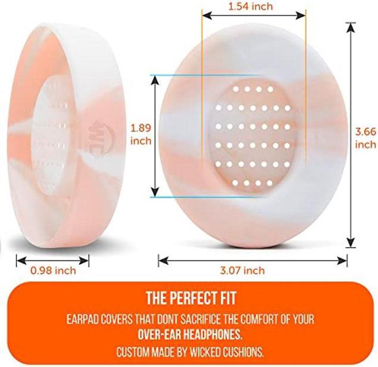 Alt view image 4 of 5 - WC SweatZ Patented Protective Earpad Covers Made by WC | Fits Beats Studio 3 & 2 (Does Not Fit Beats Solo) / Bose QC35 & 35II / Bose 700 & More | Sweatproof & Easily Washable | Pink Marble