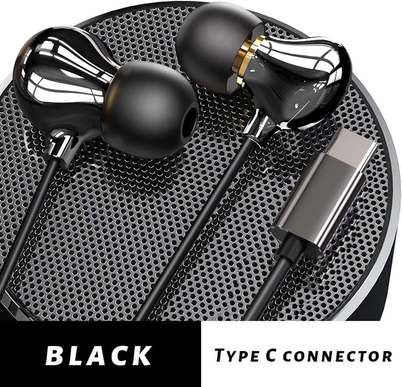 Alt view image 2 of 5 - Mosonnytee Earbuds Wired in-Ear Monitor Gaming Earbuds with Noise Cancelling Headphones with Microphone and Waterproof Sweat Resistant for Women Men Compatible with Android ISO (Typec Black)