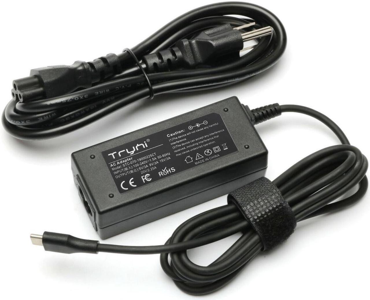 Main image of Laptop Charger Power Adapter for Lenovo Chromebook C340-11 Type 81TA, 100e Chromebook 1st Gen Type 81ER, 300e Chromebook Type 81H0 (2nd Gen) Type 81M9 USB Type C AC Adapter Power Supply Cord NEW