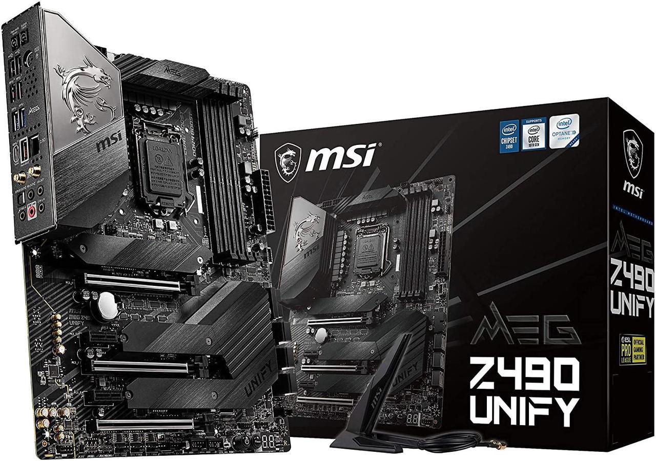 MSI MEG Z490 Unify ATX Gaming Motherboard (10th Gen Intel Core, LGA 1200, DDR4)