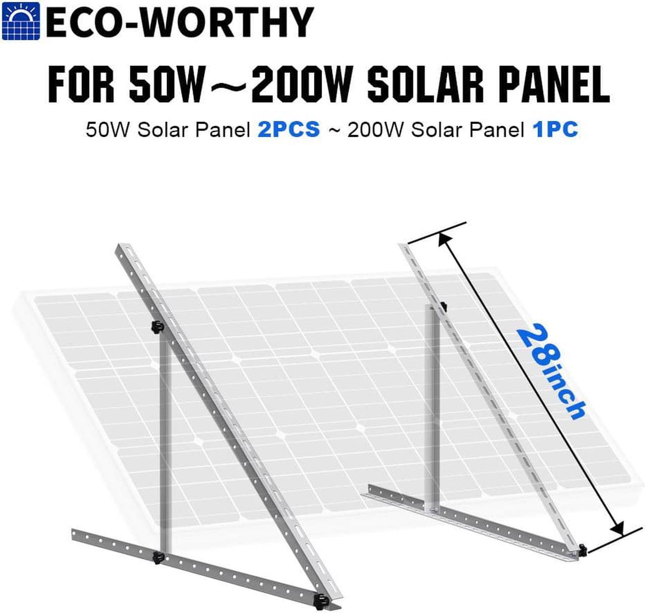 Main image of 28 inch Adjustable Solar Panel Tilt Mount Mounting Rack Bracket RV