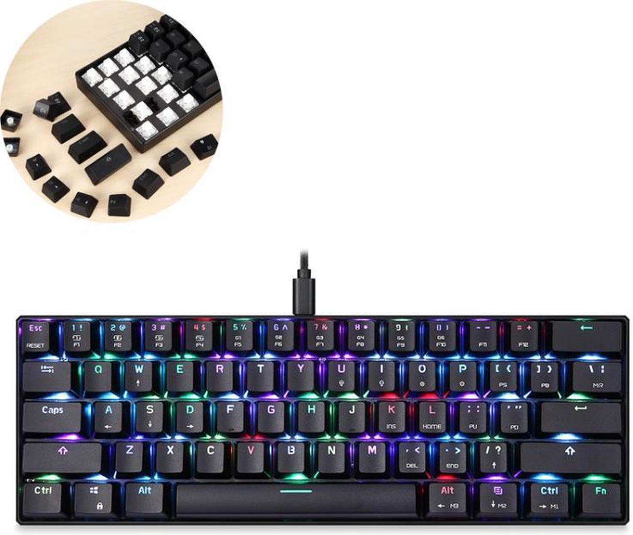 Main image of MOTOSPEED CK61 61 Keys  Wired Mechanical Keyboard RGB Backlight with 14 Lighting Effects, Cable Length: 1.5m BOX Shaft