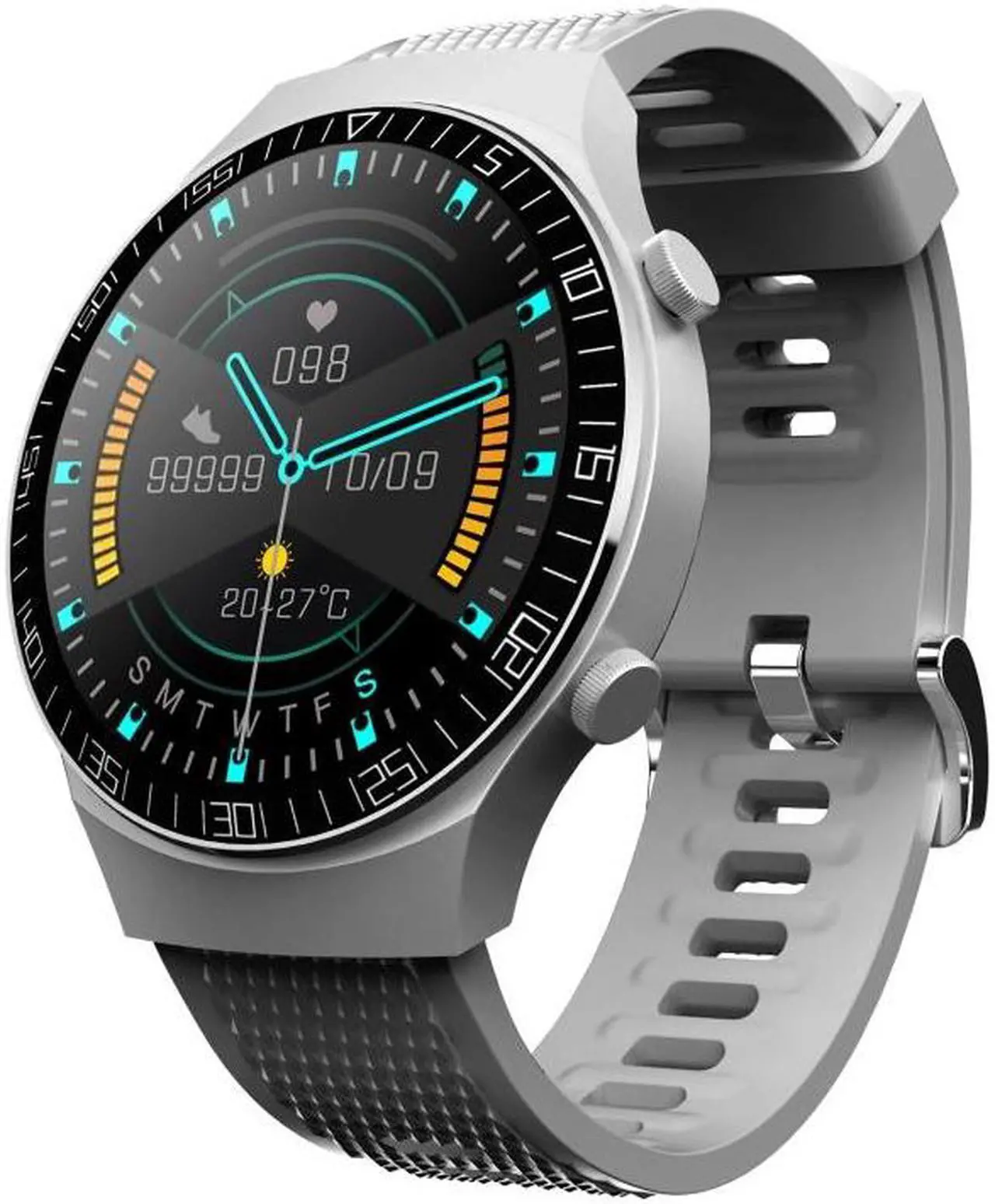 Main image of M88 Smart Watch for Men, Support Heart Rate / Blood Pressure / Oxygen Monitoring & Sleep Monitoring & Sedentary Reminder (Silver)