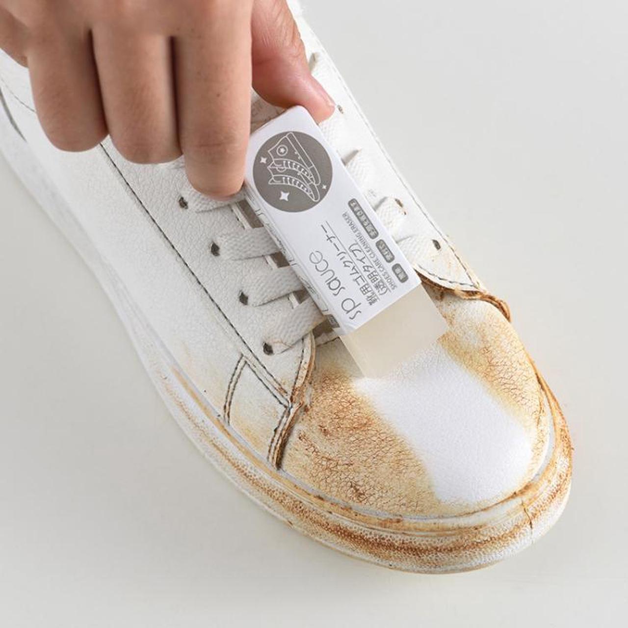 Alt view image 5 of 5 - Sp Sauce Sneaker Dry Cleaning Eraser Waterless Stain Removal Shoe Shine Cleaning Eraser (White)