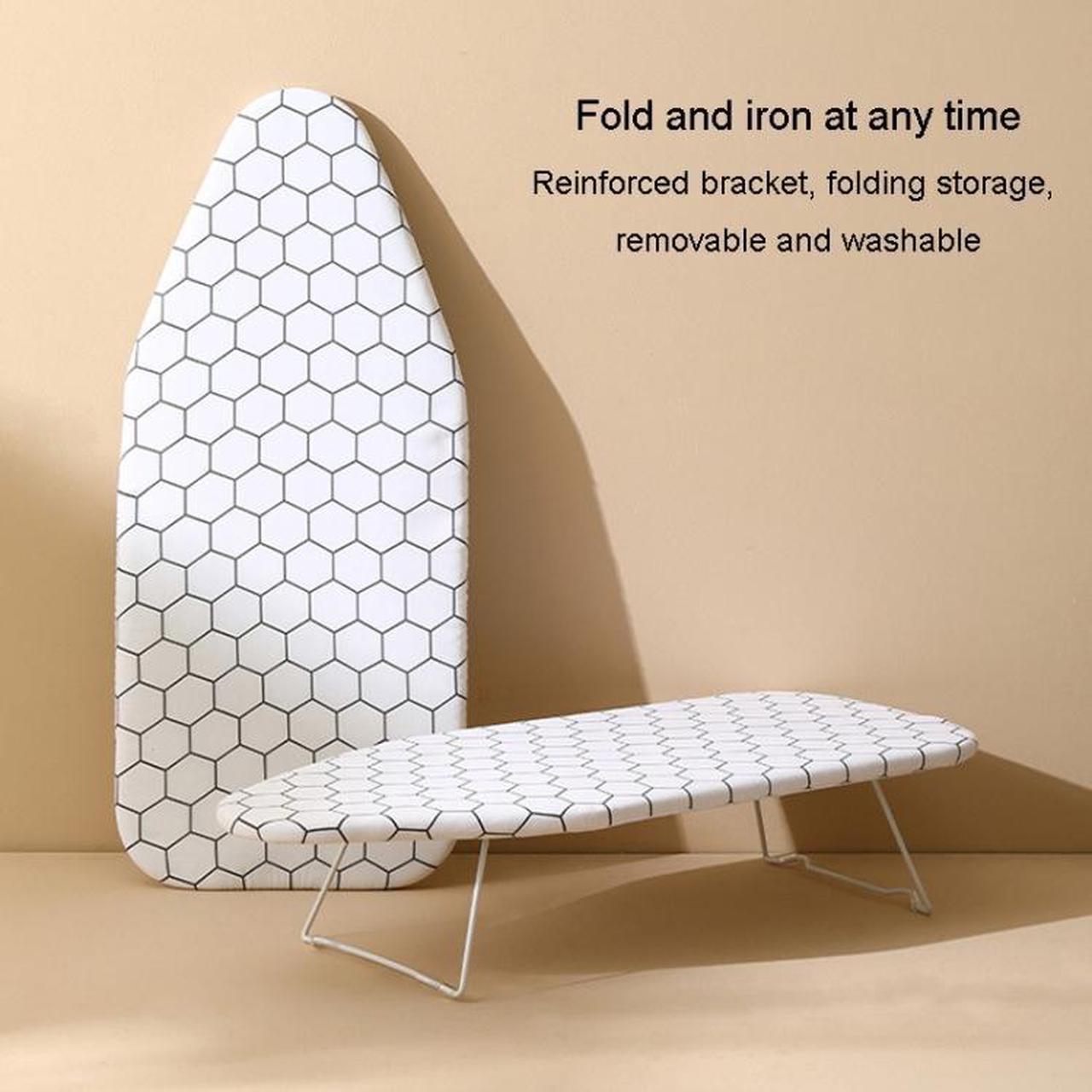 Alt view image 5 of 7 - FaSoLa Folding Ironing Board Home Reinforced Ironing Table Stand (White)