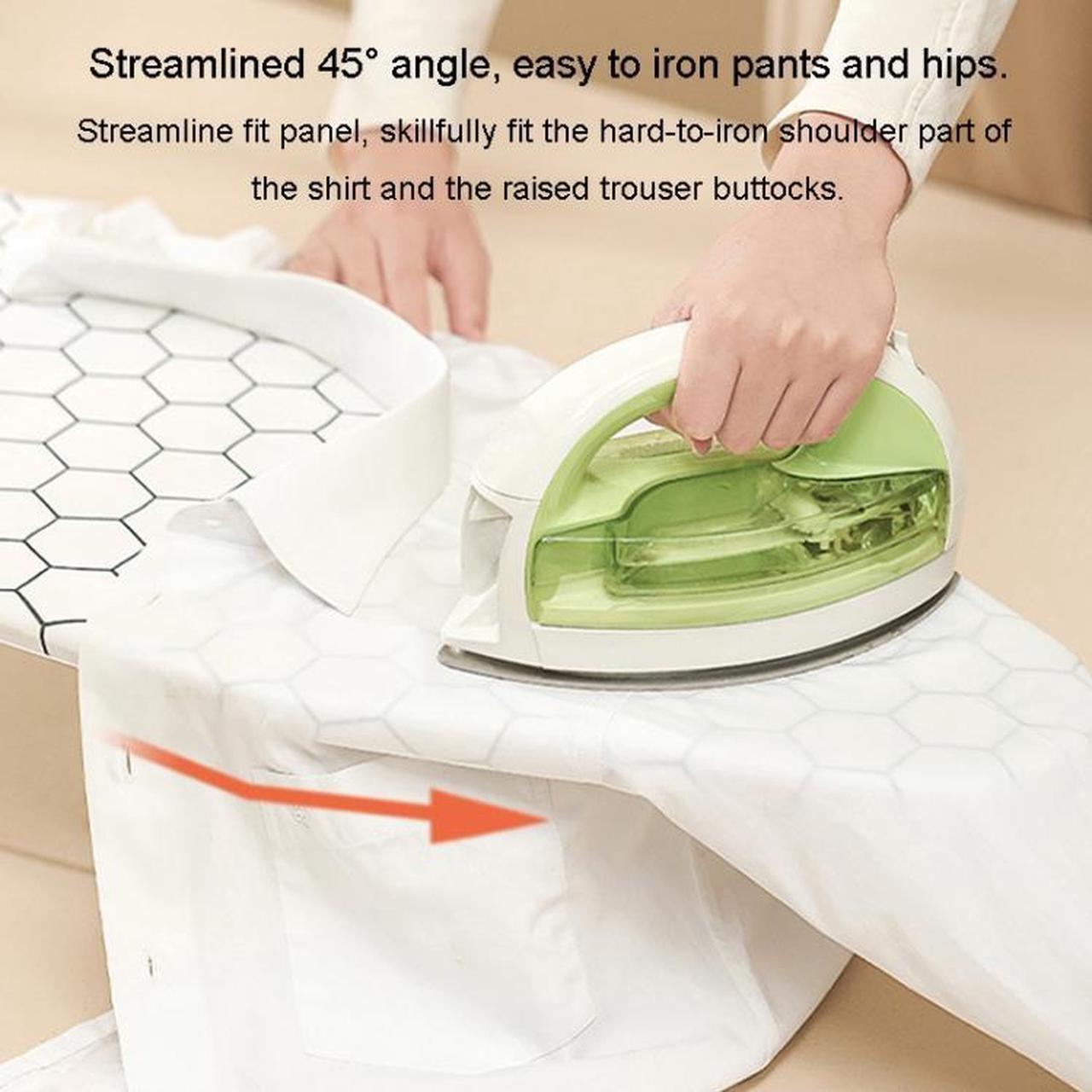 Alt view image 7 of 7 - FaSoLa Folding Ironing Board Home Reinforced Ironing Table Stand (White)