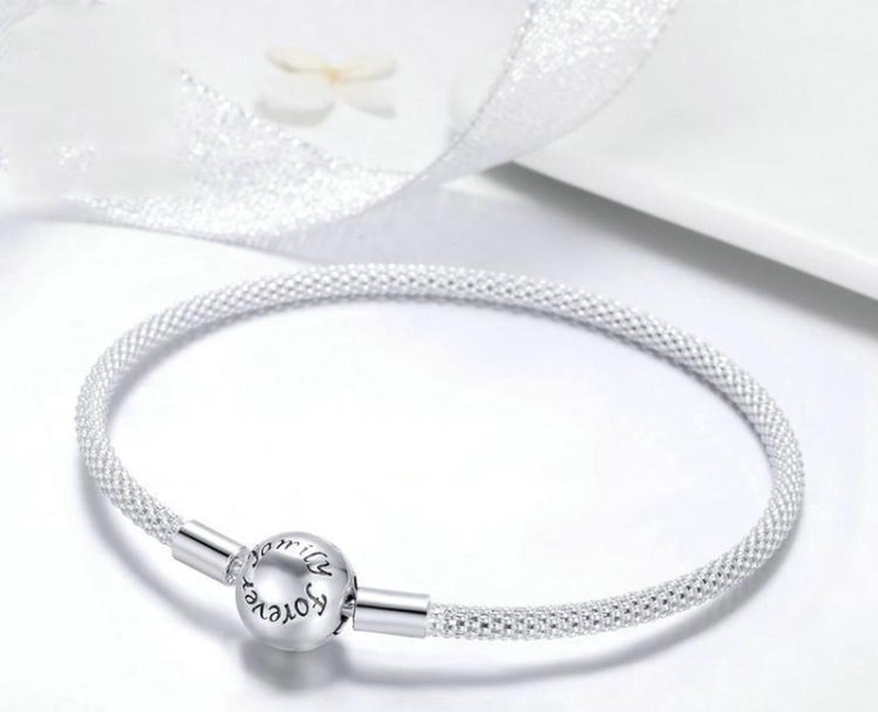 Alt view image 2 of 6 - S925 Sterling Silver Personality Fashion Bracelet Eternal Love Bracelet (21cm)