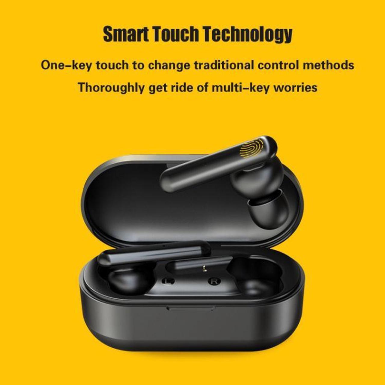 Alt view image 4 of 7 - T10 Mini Touch Control Hifi TWS Wireless Bluetooth Earphones With Mic & Charger Box  (Black)