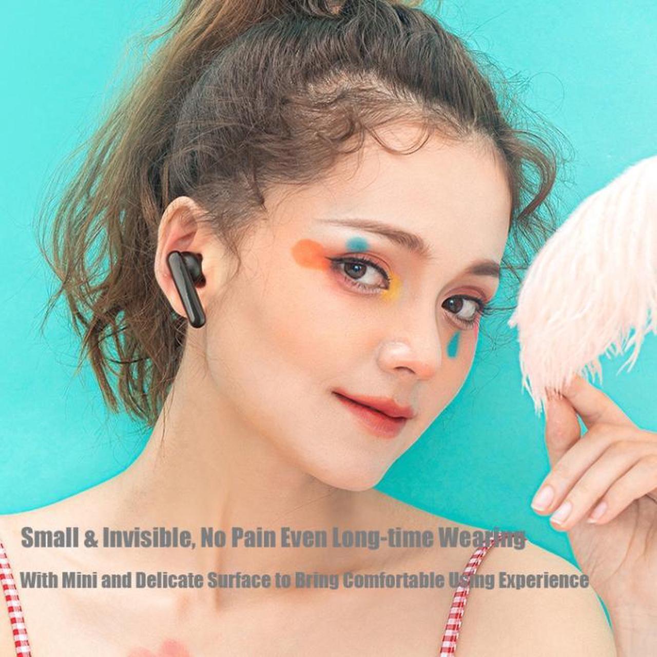 Alt view image 6 of 7 - T10 Mini Touch Control Hifi TWS Wireless Bluetooth Earphones With Mic & Charger Box  (Black)
