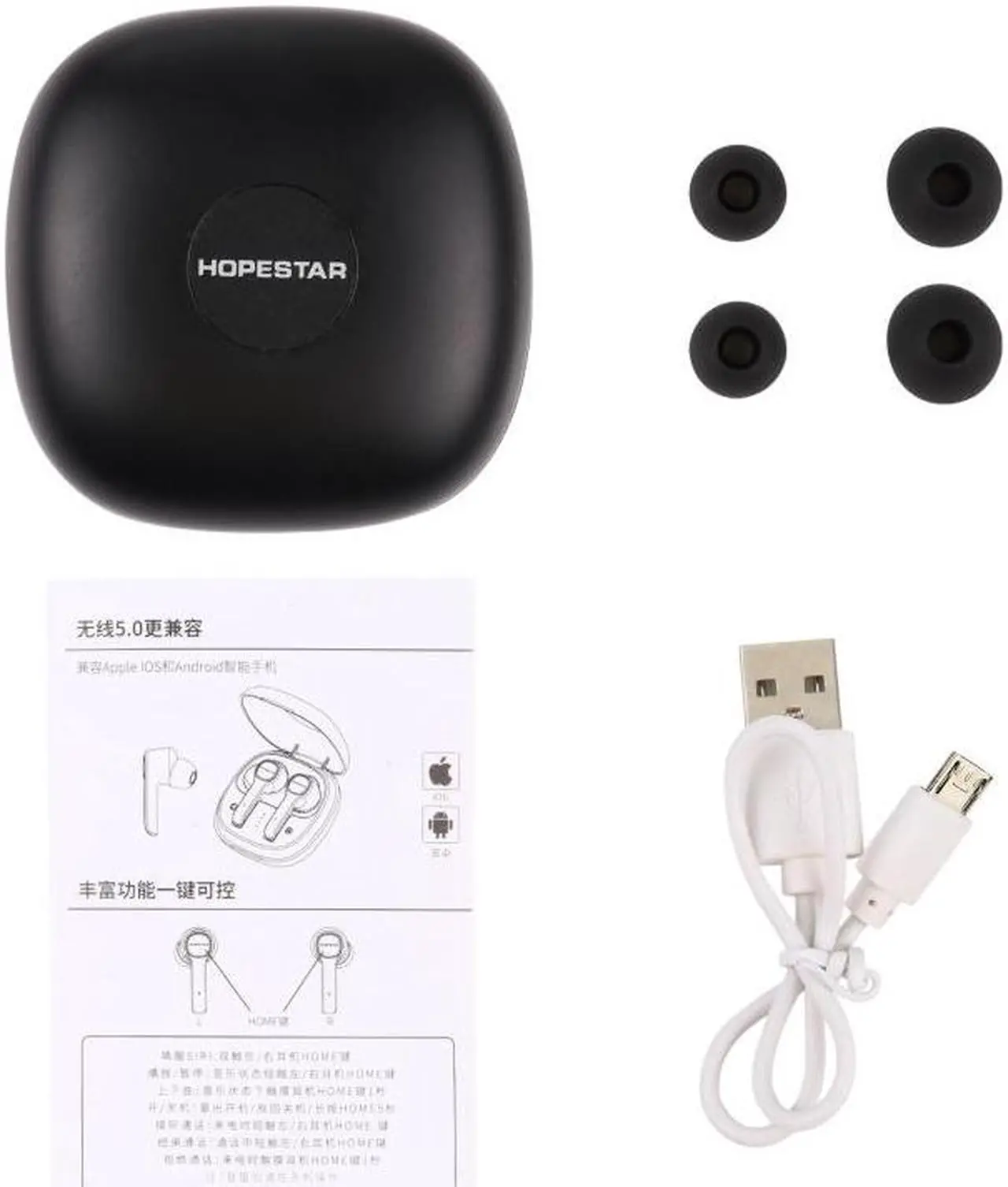 Alt view image 4 of 7 - HOPESTAR S12 Bluetooth 5.0 True Wireless Bluetooth Earphone (White)
