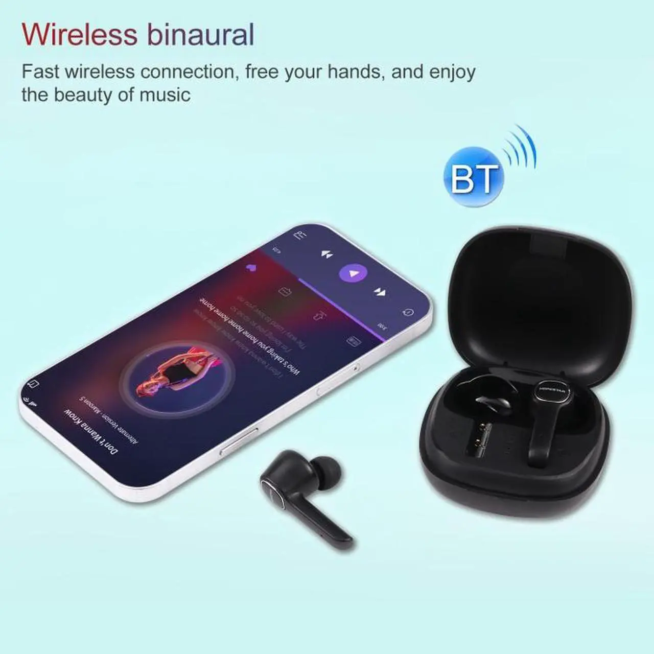Alt view image 7 of 7 - HOPESTAR S12 Bluetooth 5.0 True Wireless Bluetooth Earphone (White)