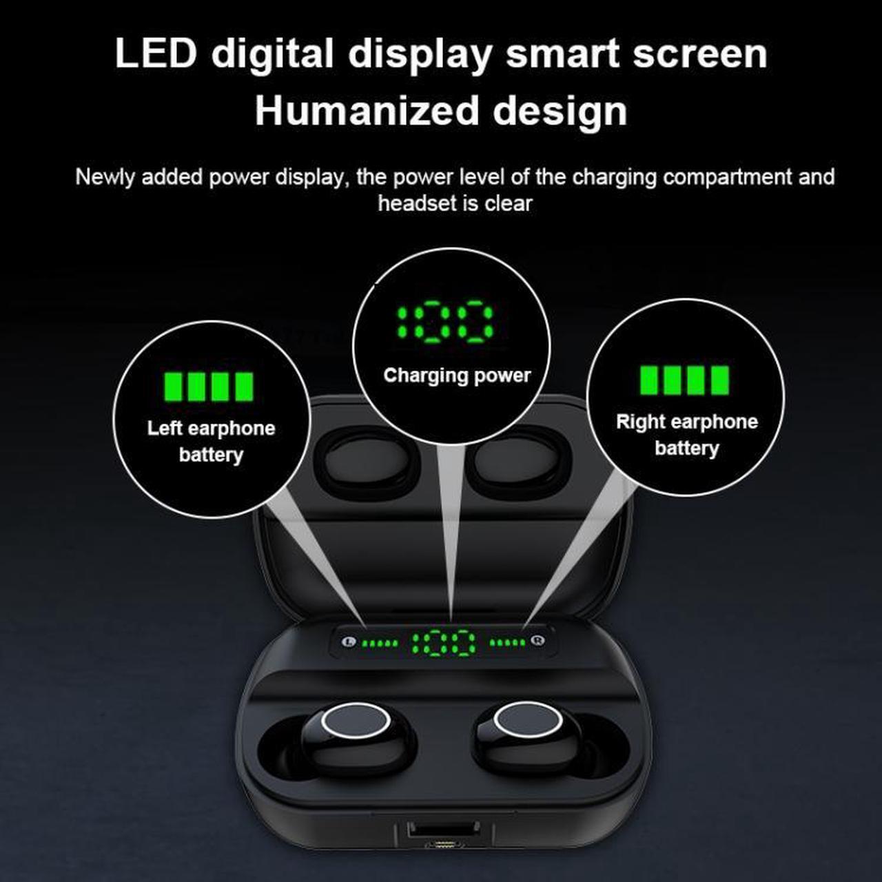 Alt view image 5 of 7 - S11 TWS Touch Bluetooth Earphone with Magnetic Charging Box, Support Three-screen LED Power Display