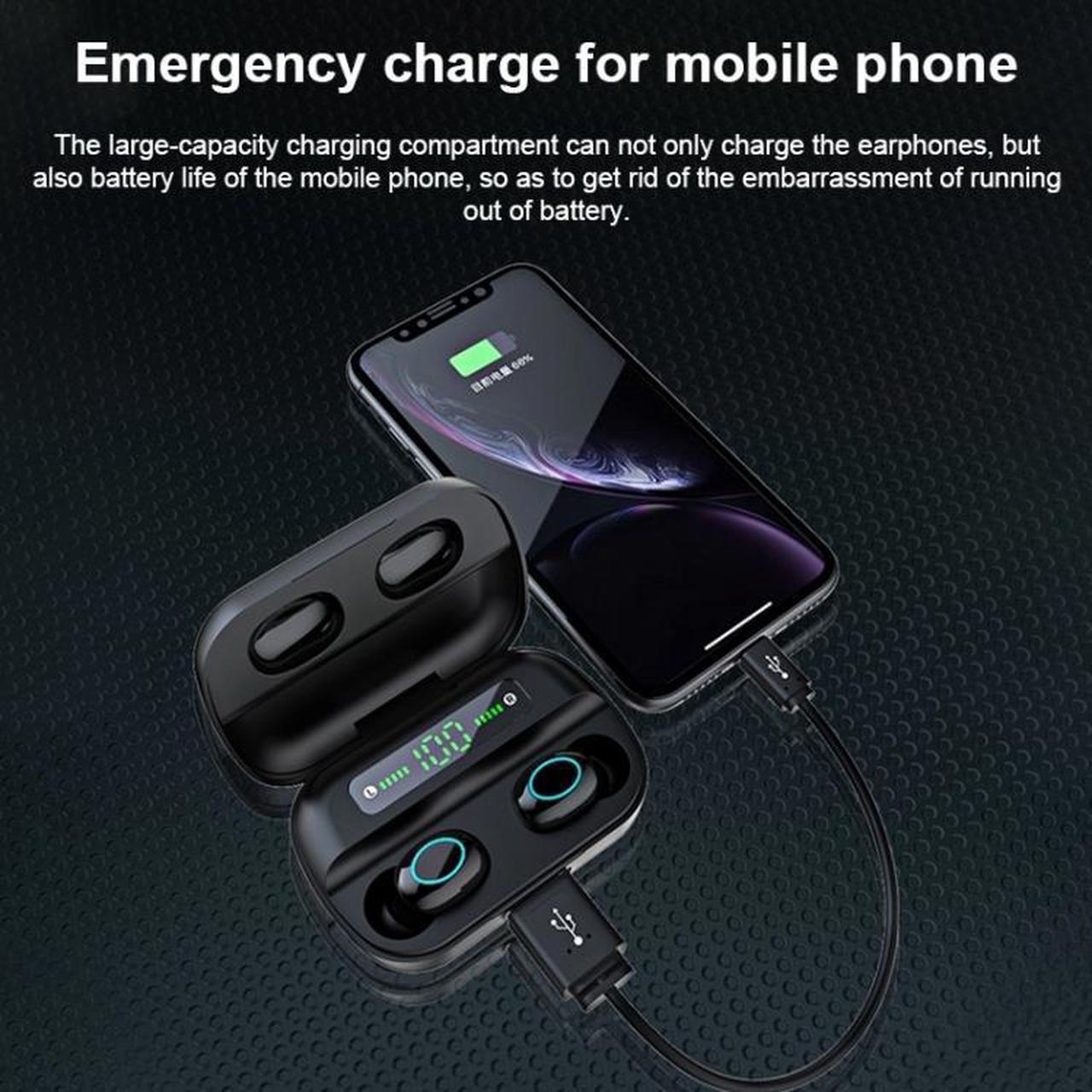 Alt view image 7 of 7 - S11 TWS Touch Bluetooth Earphone with Magnetic Charging Box, Support Three-screen LED Power Display