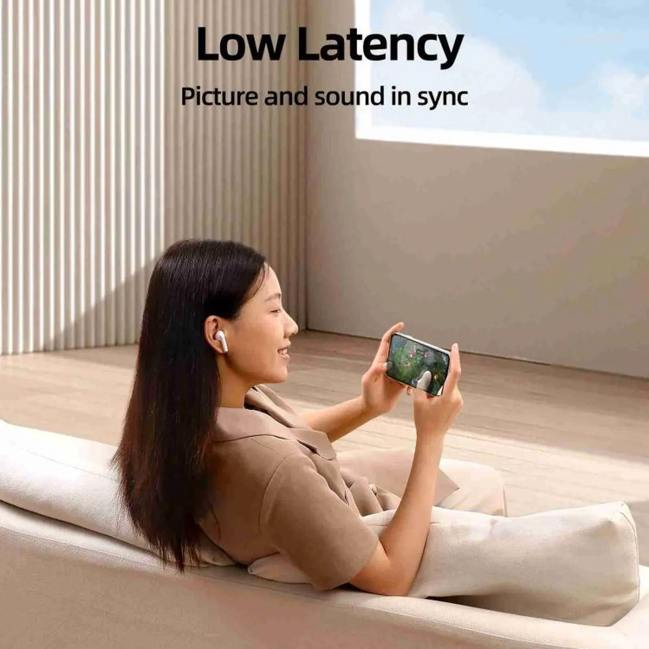 Alt view image 3 of 7 - JOYROOM JR-PB2 Jpods Series TWS Half In-ear Bluetooth Wireless Earphone (White)