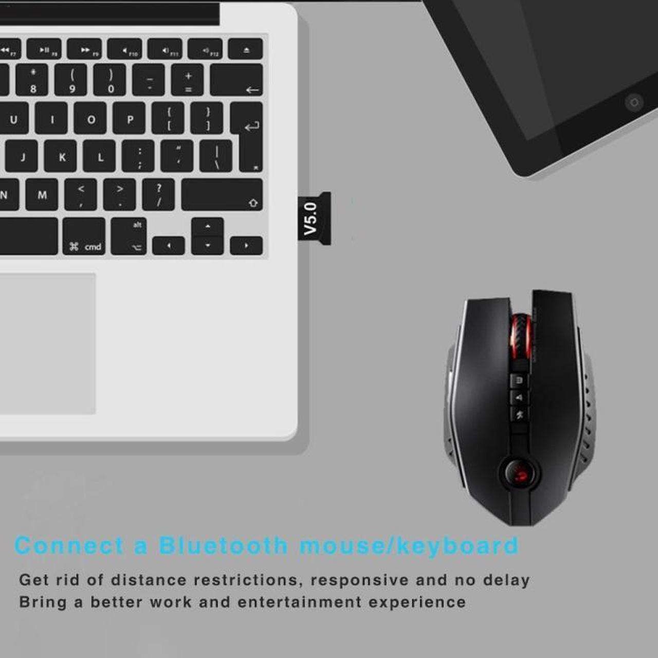 Alt view image 6 of 7 - 3 PCS Bluetooth V5.0 Adapter Computer Notebook USB Bluetooth Keyboard Audio Receiver