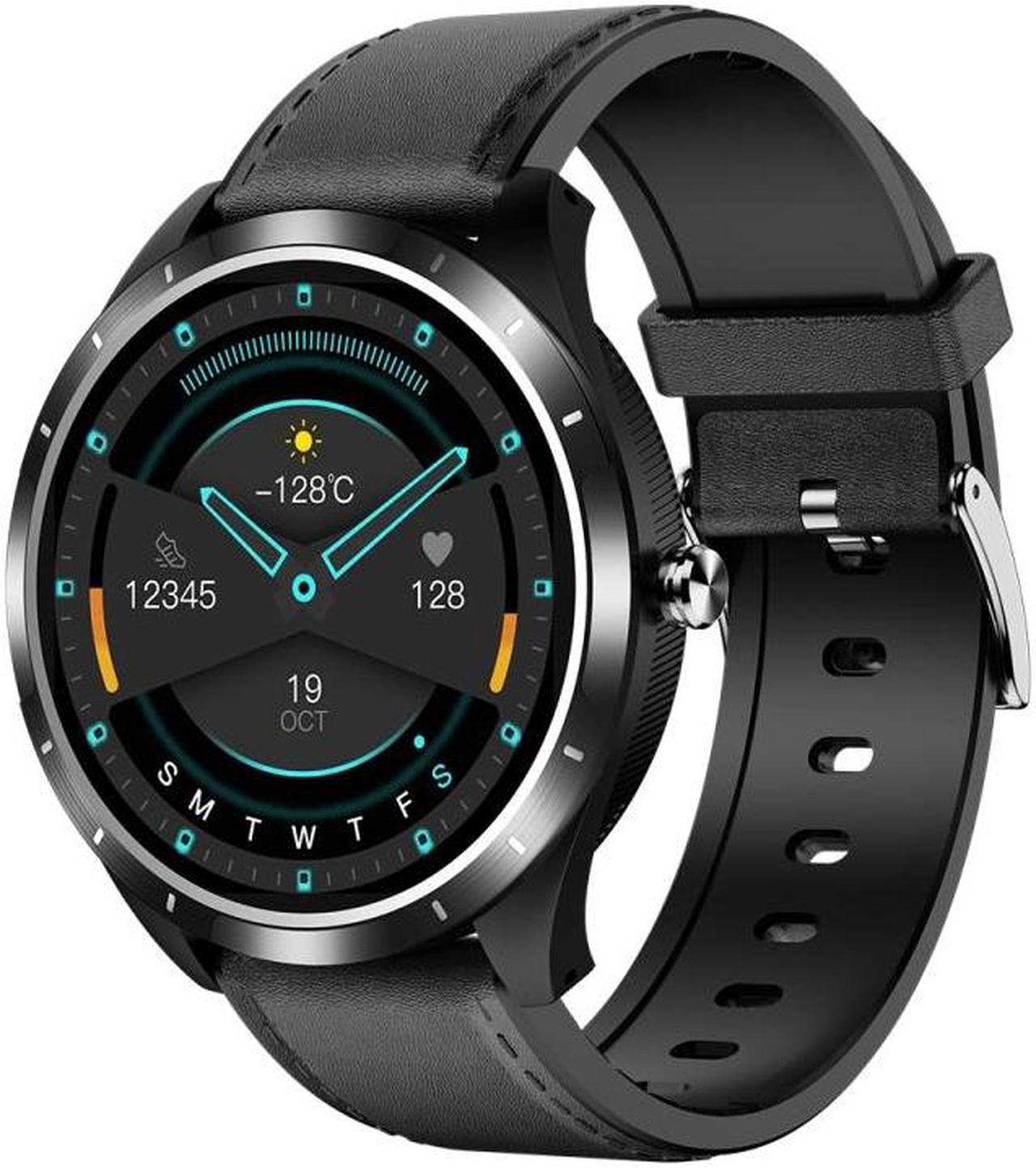 X3 1.3 inch TFT Color Screen Chest Sticker Smart Watch, Support ECG/Heart Rate Monitoring, Style:Black Leather Watch Band Black Leather Watch Band (Black)