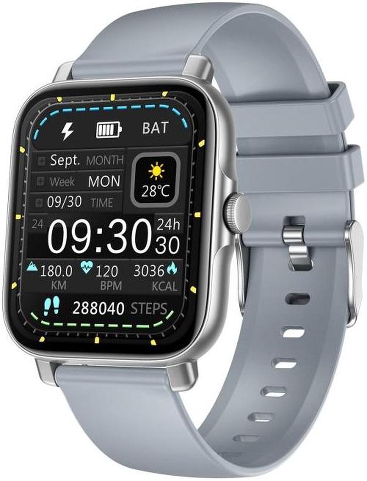 GT30 1.69 inch TFT Screen Smart Watch, TPU Bnad IP67 Waterproof Support Bluetooth Call / Multiple Sports Modes TPU Bnad (Silver)