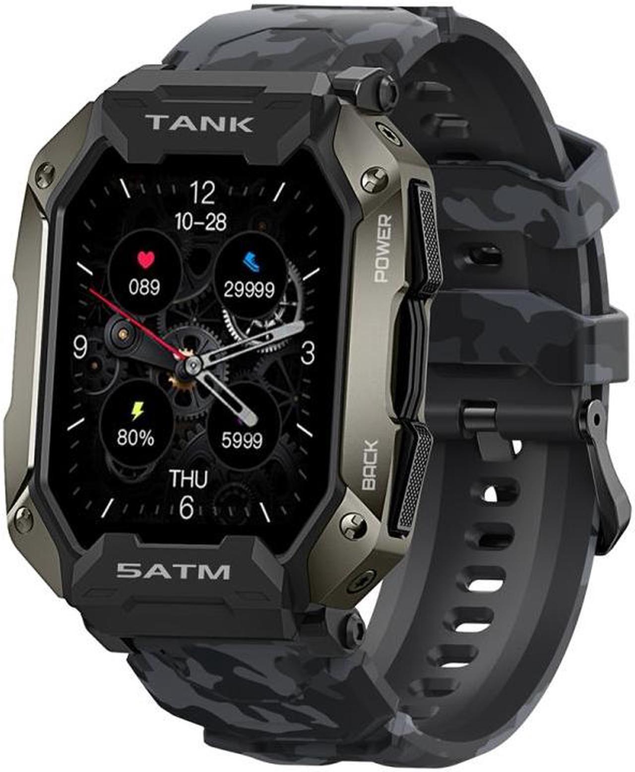 TANK M1 1.72 TFT Screen Smart Watch, Support Sleep Monitoring / Heart Rate Monitoring (Camouflage Black)