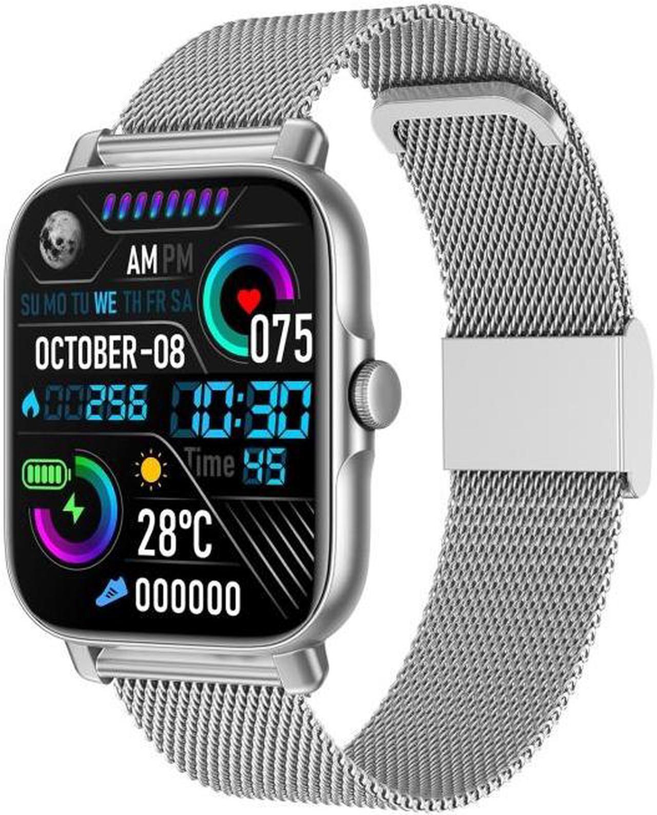 GT30 1.69 inch TFT Screen Smart Watch, Steel Bnad IP67 Waterproof Support Bluetooth Call / Multiple Sports Modes Steel Bnad (Silver)