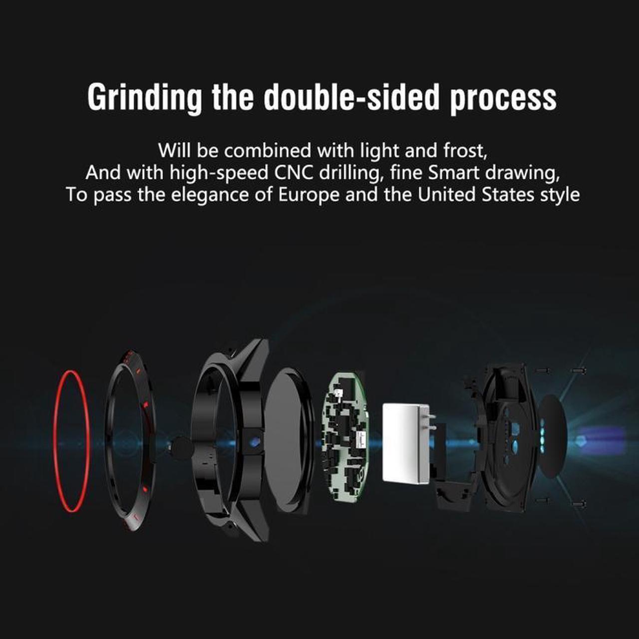 Alt view image 3 of 7 - N6 Smart Watch 1.3 inch TFT Screen MTK2502C Bluetooth4.0, Stainless Steel Watch Strap, Support Heart Rate Monitor & Pedometer & Sleep Monitor & Sedentary Reminder (Black)