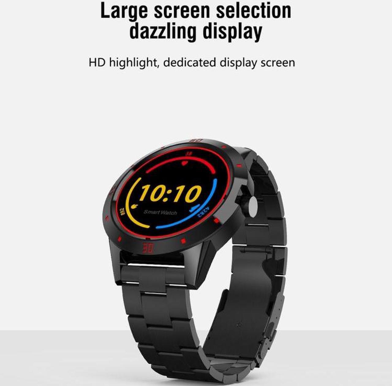 Alt view image 4 of 7 - N6 Smart Watch 1.3 inch TFT Screen MTK2502C Bluetooth4.0, Stainless Steel Watch Strap, Support Heart Rate Monitor & Pedometer & Sleep Monitor & Sedentary Reminder (Black)