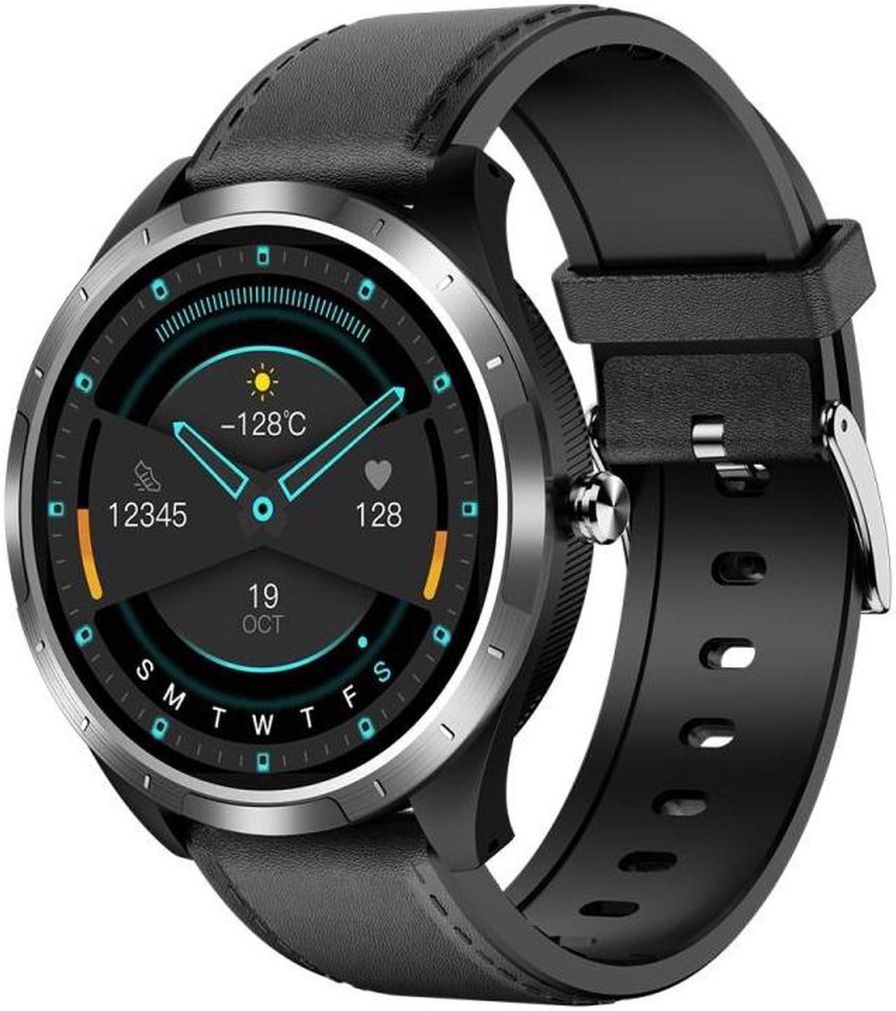 X3 1.3 inch TFT Color Screen Chest Sticker Smart Watch, Support ECG/Heart Rate Monitoring, Style:Black Leather Watch Band Black Leather Watch Band (Silver)