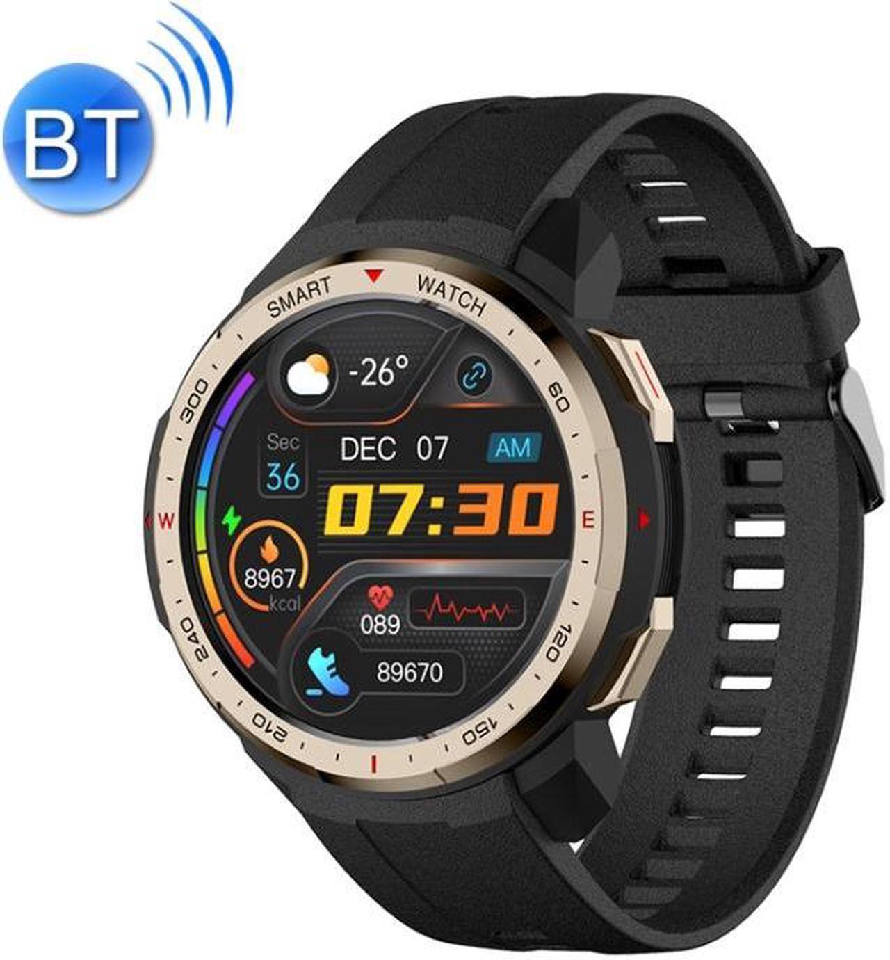 MT12 Smart Call Music Play Guide Step Smart Wireless Sports Watch (Gold)