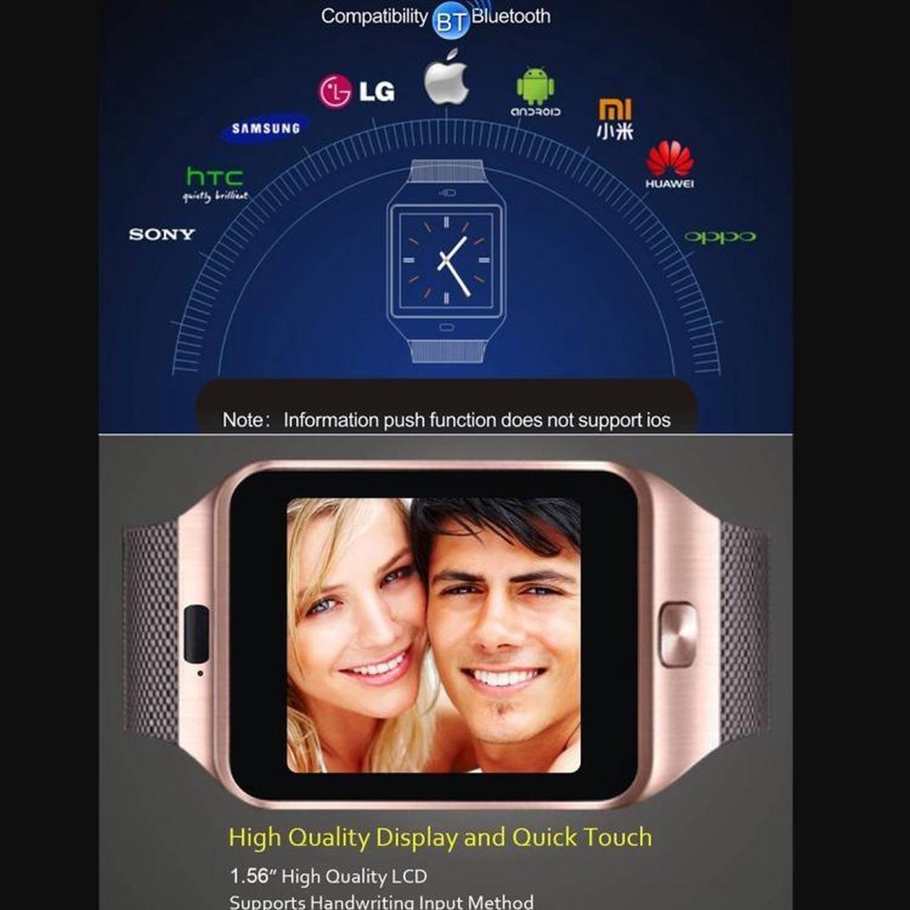 Alt view image 6 of 7 - DZ09 1.56 inch Screen Bluetooth 3.0 Android 4.1 OS Above Smart Watch Phone with Bluetooth Call & Call Reminder & Sleep Monitor & Pedometer & Sedentary Reminder & Calendar & SMS & Audio and V