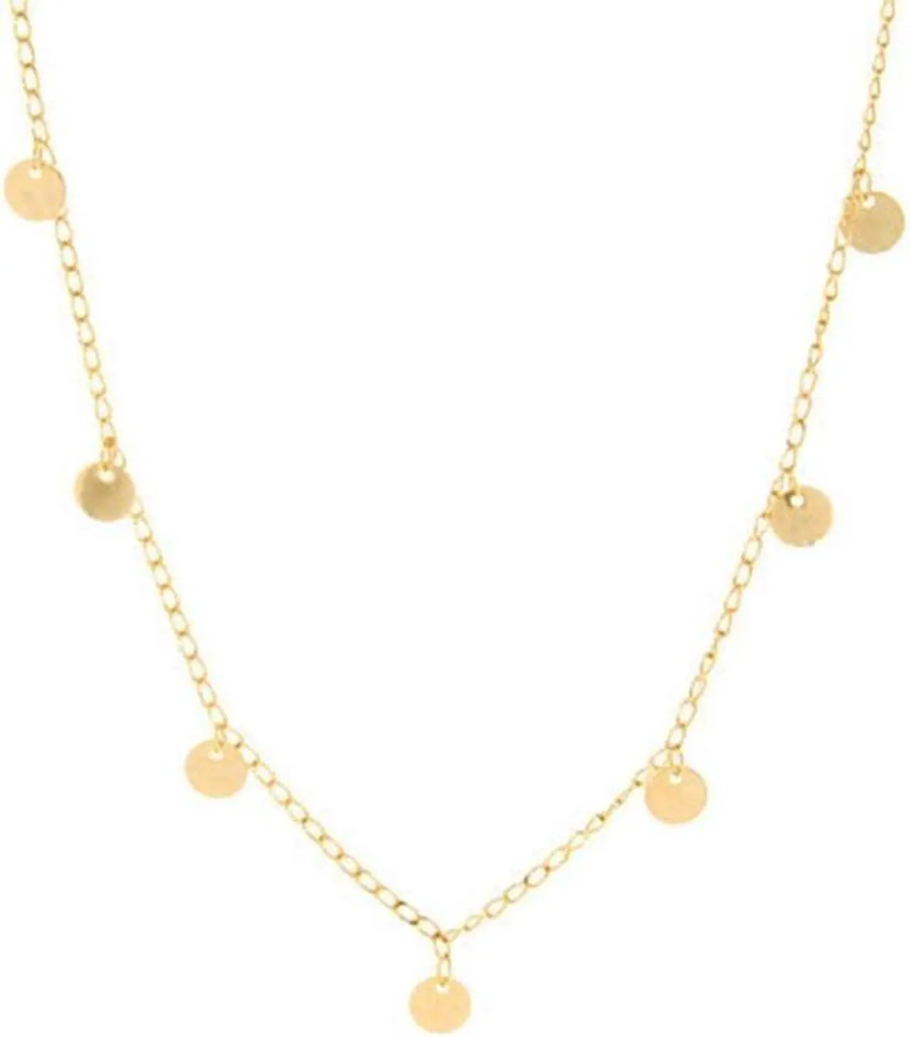 Alt view image 3 of 6 - Women Fashion Wafer Long Necklace (Gold)