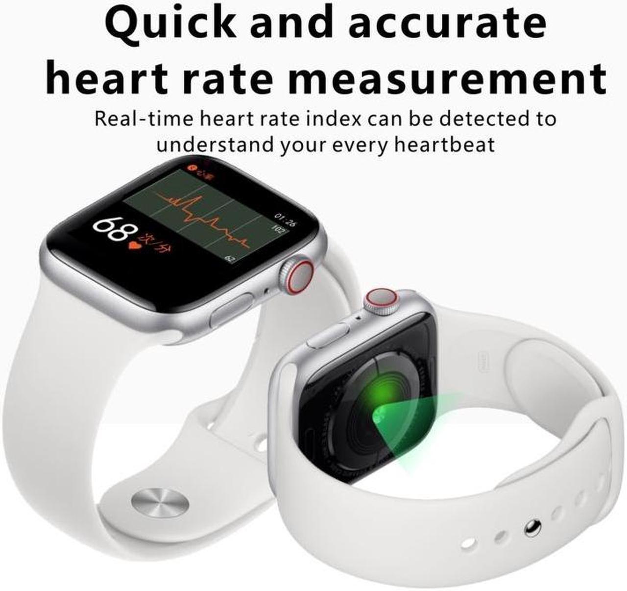Alt view image 7 of 7 - H55Pro 1.4 inch TFT Screen Smart Bluetooth Watch, Support Sleep Monitor / Heart Rate Monitor / Blood Pressure Monitor, Style: Silicone Strap Style: Silicone Strap(Silver White) (Silver White